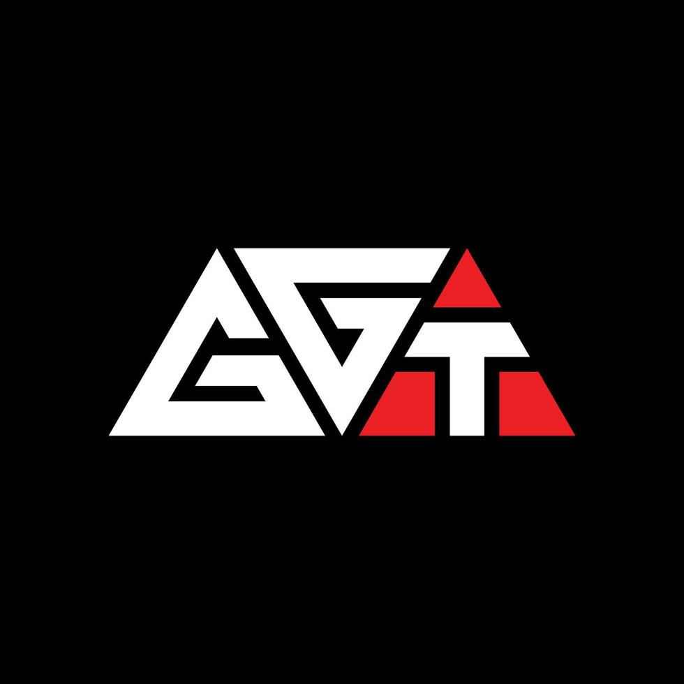 création de logo de lettre triangle ggt avec forme de triangle. monogramme de conception de logo triangle ggt. modèle de logo vectoriel triangle ggt avec couleur rouge. logo triangulaire ggt logo simple, élégant et luxueux. ggt