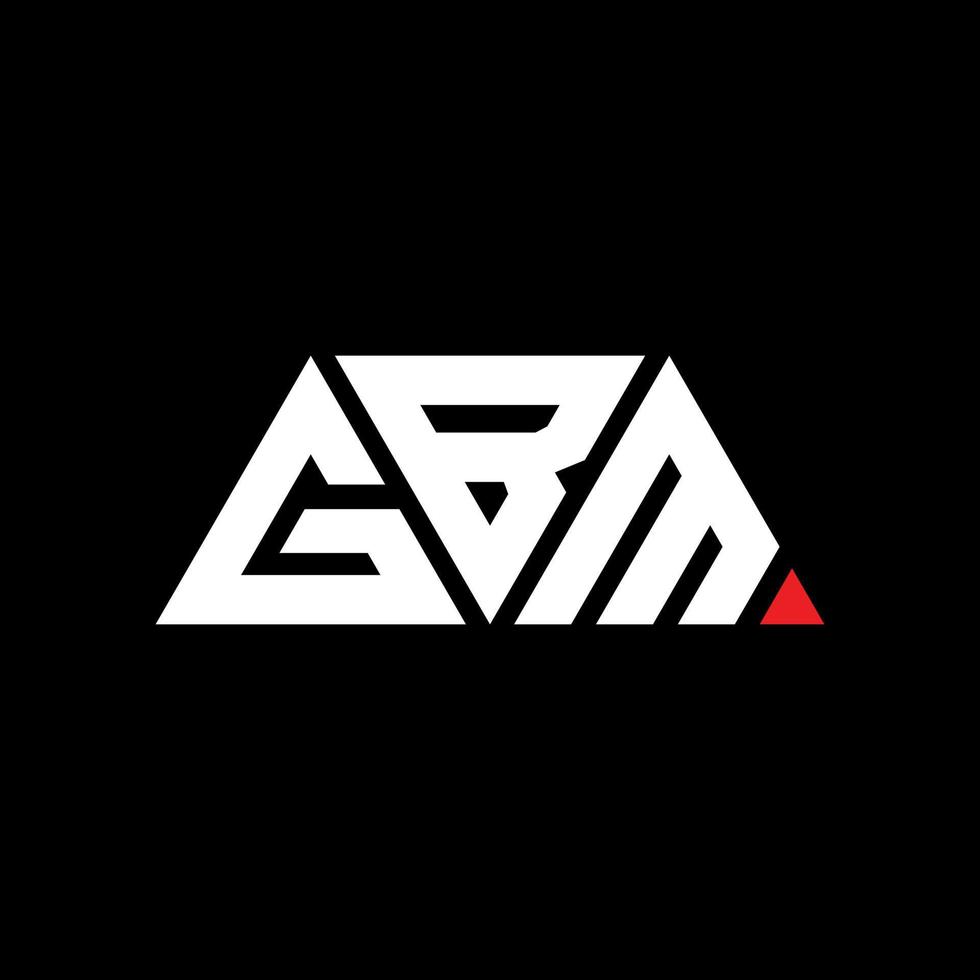 création de logo de lettre triangle gbm avec forme de triangle. monogramme de conception de logo triangle gbm. modèle de logo vectoriel triangle gbm avec couleur rouge. logo triangulaire gbm logo simple, élégant et luxueux. gbm