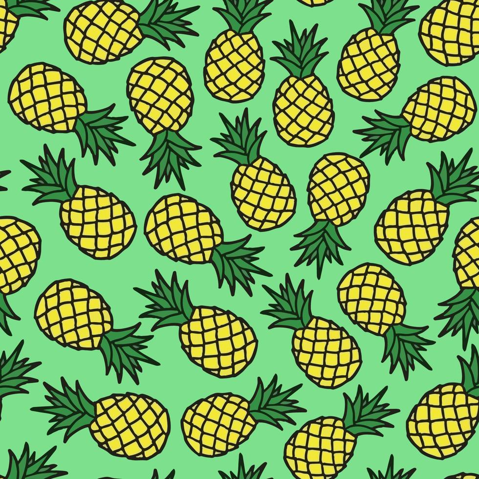 motif tropical avec des ananas sucrés vecteur