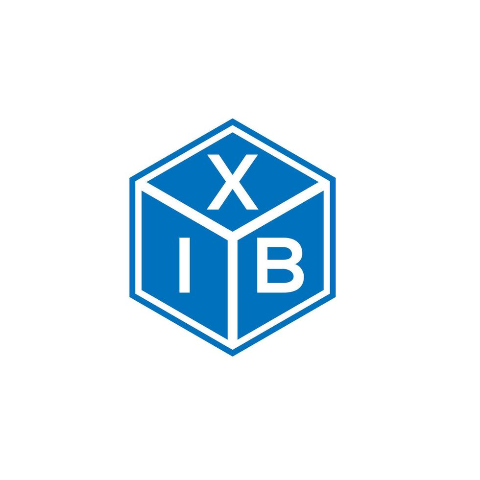 création de logo de lettre xib sur fond noir. concept de logo de lettre initiales créatives xib. conception de lettre xib. vecteur