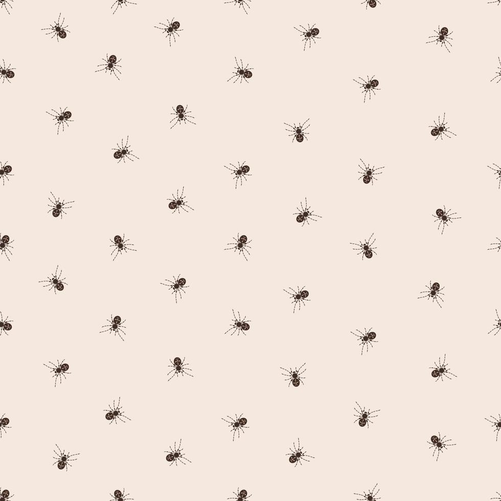 araignées sur fond beige, motif vectoriel