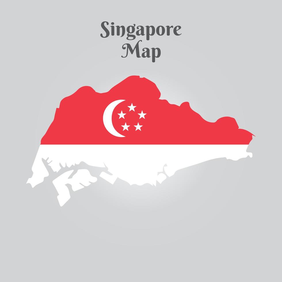 carte vectorielle de singapour illustration vecteur