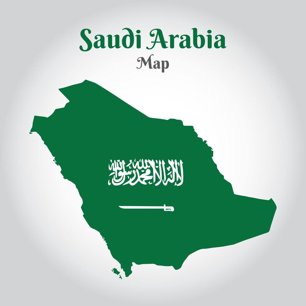 carte vectorielle de l'illustration de l'arabie saoudite vecteur