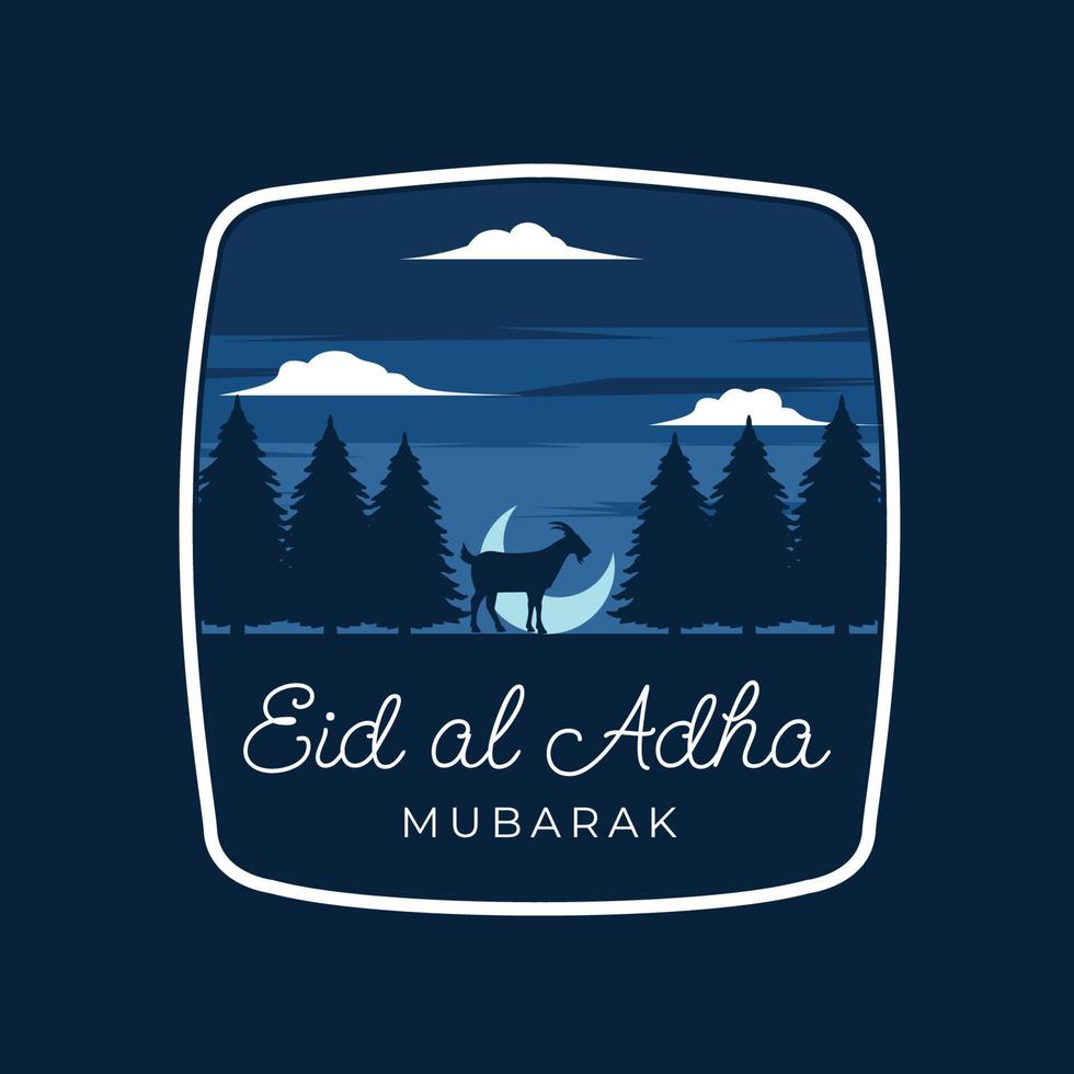 illustration graphique eid al adha mubarak vecteur