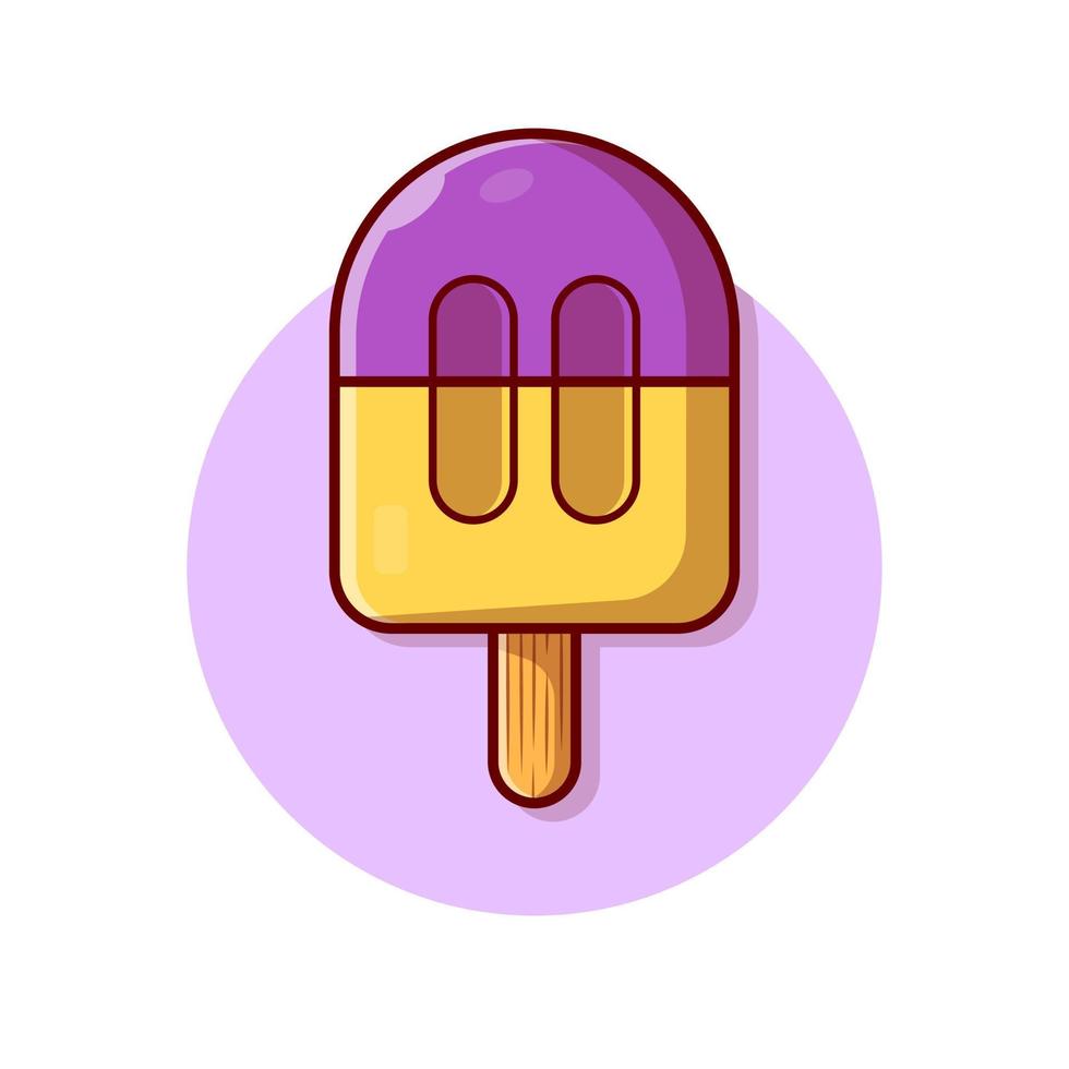 illustration d'icône de vecteur de dessin animé de popsicle. concept d'icône de nourriture et de boisson isolé vecteur premium. style de dessin animé plat