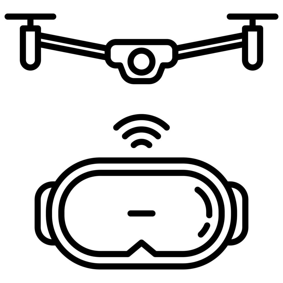 réalité virtuelle et drone vecteur