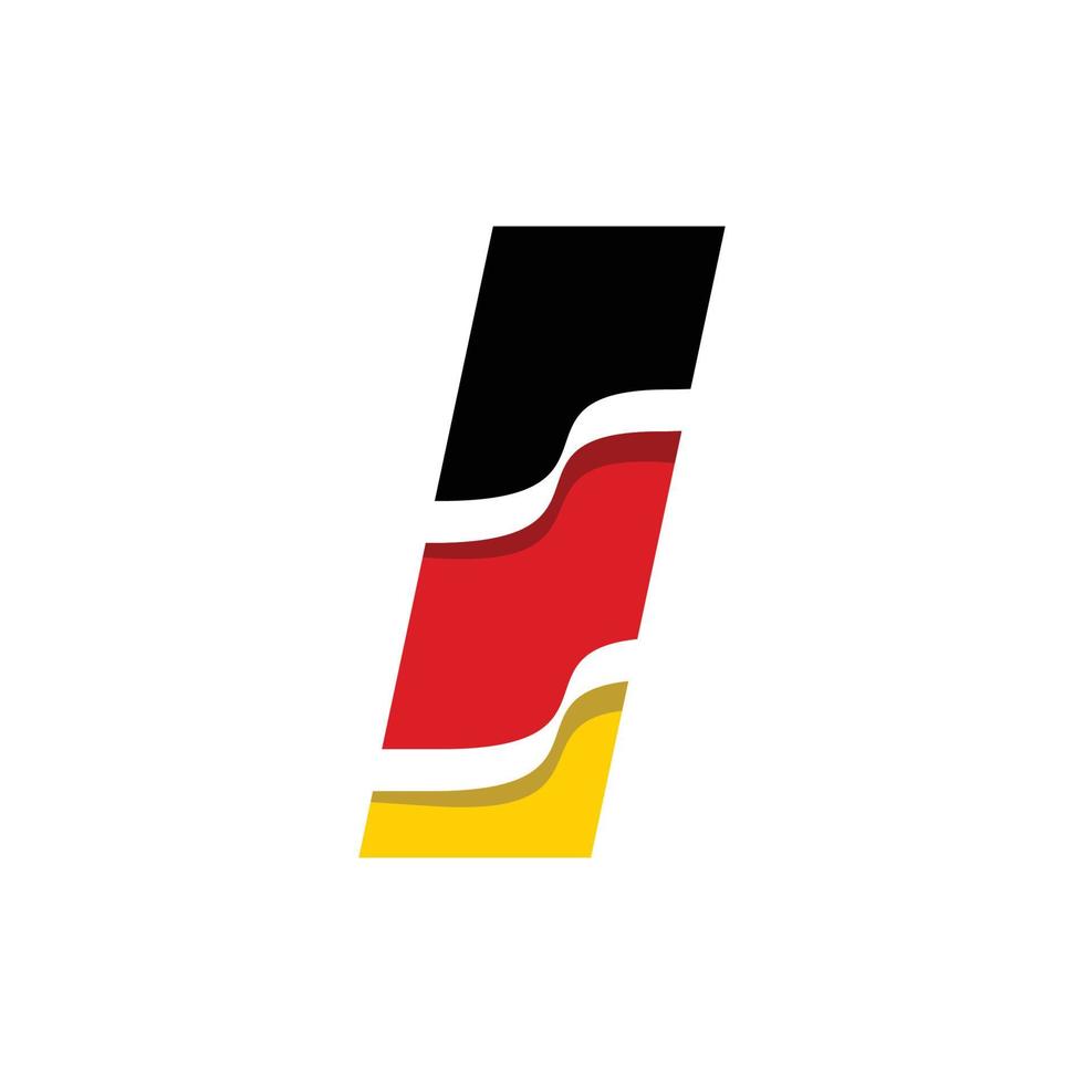 drapeau de l'alphabet allemand je vecteur