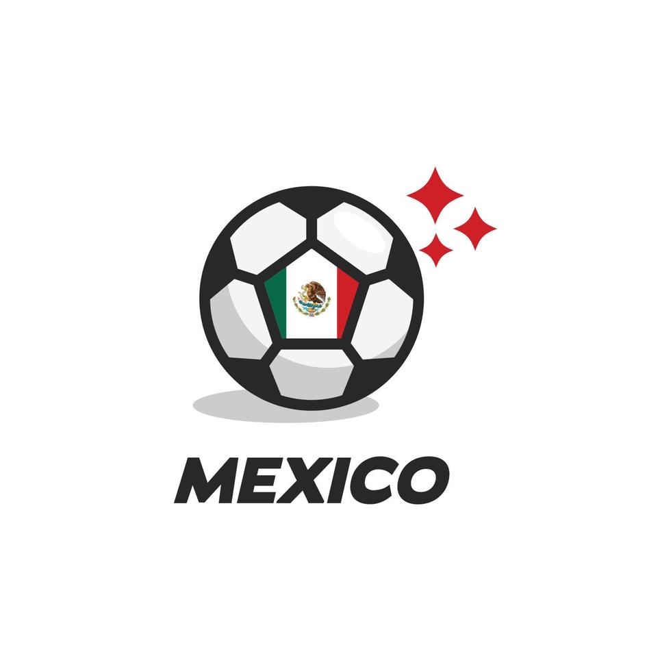 mexique balle drapeau vecteur