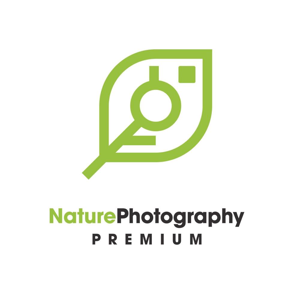 logo photographie nature vecteur