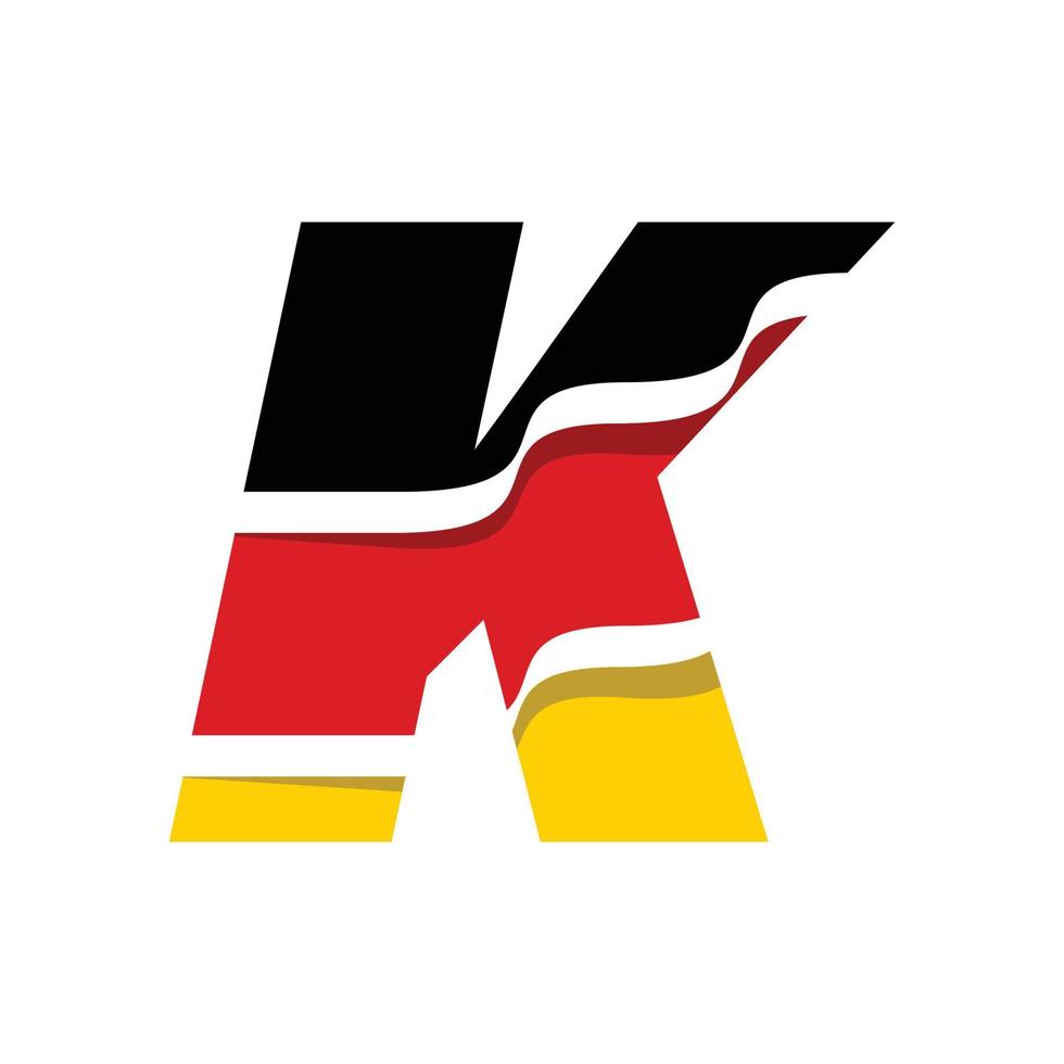 drapeau de l'alphabet allemand k vecteur