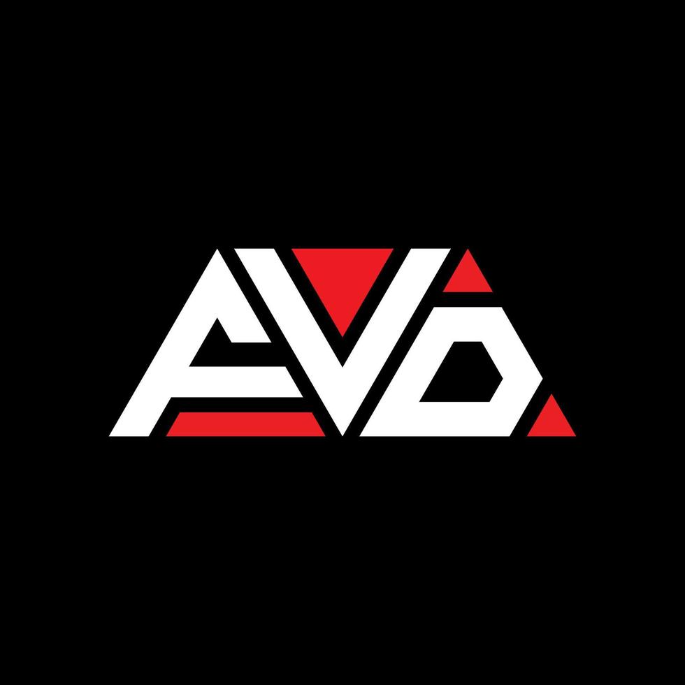 création de logo de lettre triangle fvd avec forme de triangle. monogramme de conception de logo triangle fvd. modèle de logo vectoriel triangle fvd avec couleur rouge. logo triangulaire fvd logo simple, élégant et luxueux. fvd