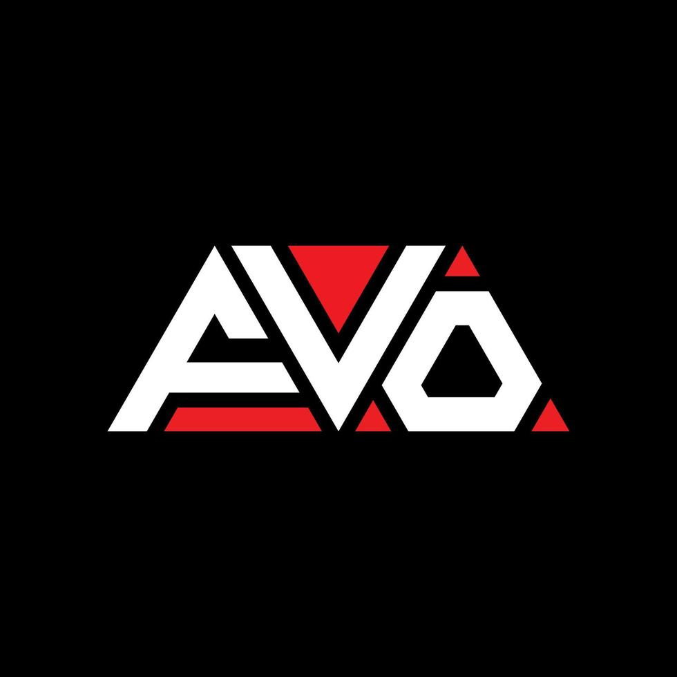 création de logo de lettre triangle fvo avec forme de triangle. monogramme de conception de logo triangle fvo. modèle de logo vectoriel triangle fvo avec couleur rouge. logo triangulaire fvo logo simple, élégant et luxueux. fvo