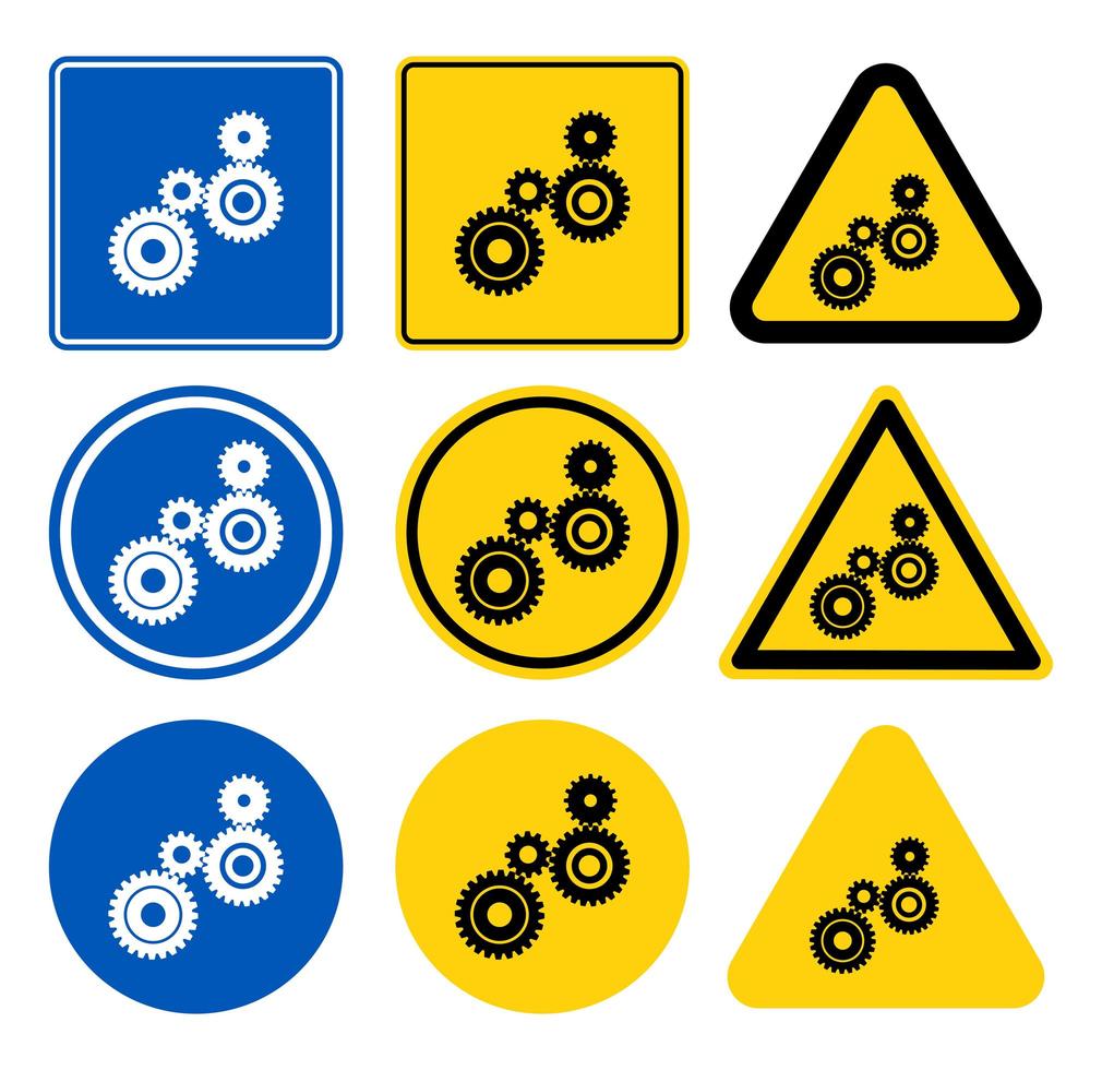 ensemble de signe de quatre pièces d'équipement vecteur