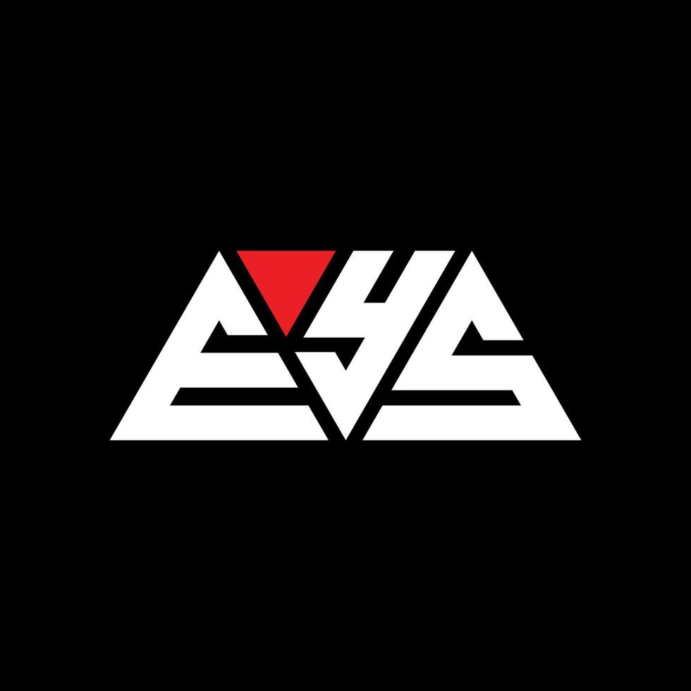 création de logo de lettre triangle eys avec forme de triangle. monogramme de conception de logo triangle eys. modèle de logo vectoriel triangle eys avec couleur rouge. logo triangulaire eys logo simple, élégant et luxueux. yeux