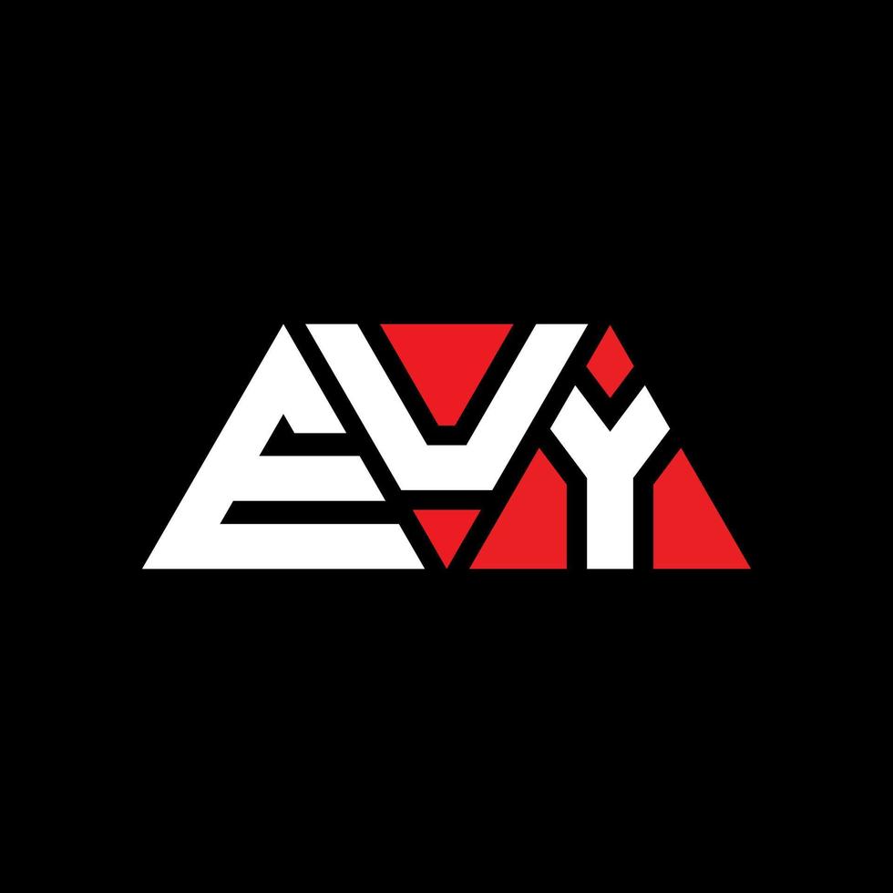 création de logo de lettre triangle euy avec forme de triangle. monogramme de conception de logo euy triangle. modèle de logo vectoriel triangle euy avec couleur rouge. euy logo triangulaire logo simple, élégant et luxueux. euy