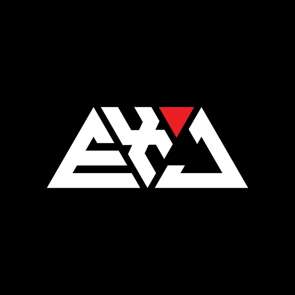 création de logo de lettre triangle exj avec forme de triangle. monogramme de conception de logo triangle exj. modèle de logo vectoriel triangle exj avec couleur rouge. exj logo triangulaire logo simple, élégant et luxueux. exj