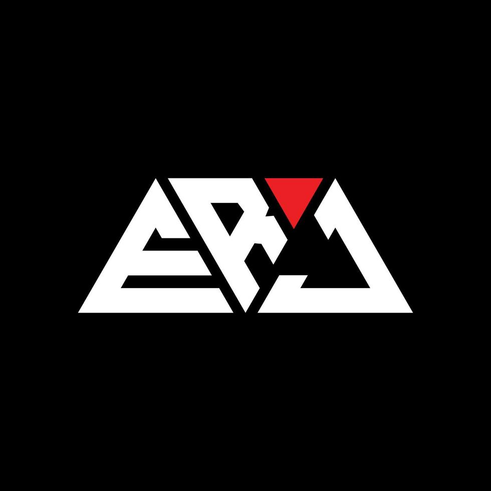 création de logo de lettre triangle erj avec forme de triangle. monogramme de conception de logo triangle erj. modèle de logo vectoriel triangle erj avec couleur rouge. logo triangulaire erj logo simple, élégant et luxueux. euh