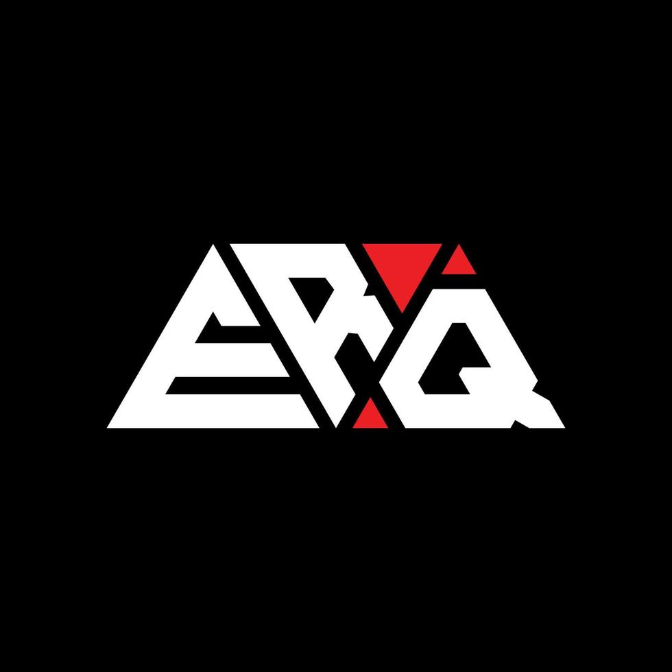 création de logo de lettre triangle erq avec forme de triangle. monogramme de conception de logo triangle erq. modèle de logo vectoriel triangle erq avec couleur rouge. logo triangulaire erq logo simple, élégant et luxueux. erq