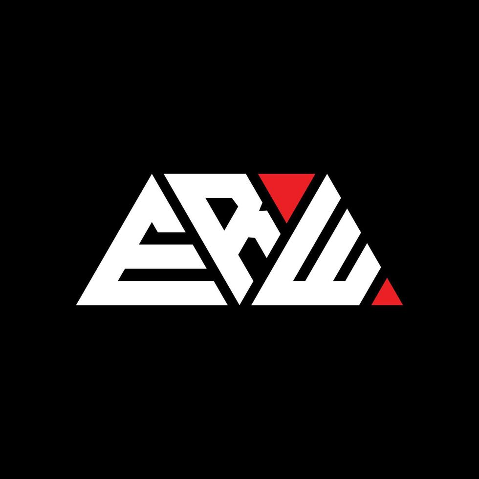 création de logo de lettre triangle erw avec forme de triangle. monogramme de conception de logo triangle erw. modèle de logo vectoriel triangle erw avec couleur rouge. logo triangulaire erw logo simple, élégant et luxueux. euh