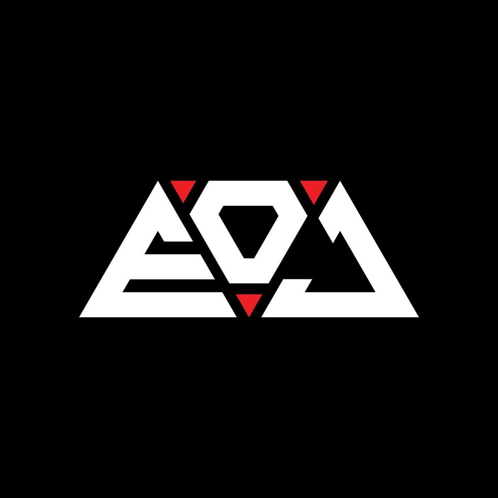 création de logo de lettre triangle eoj avec forme de triangle. monogramme de conception de logo triangle eoj. modèle de logo vectoriel triangle eoj avec couleur rouge. logo triangulaire eoj logo simple, élégant et luxueux. eoj