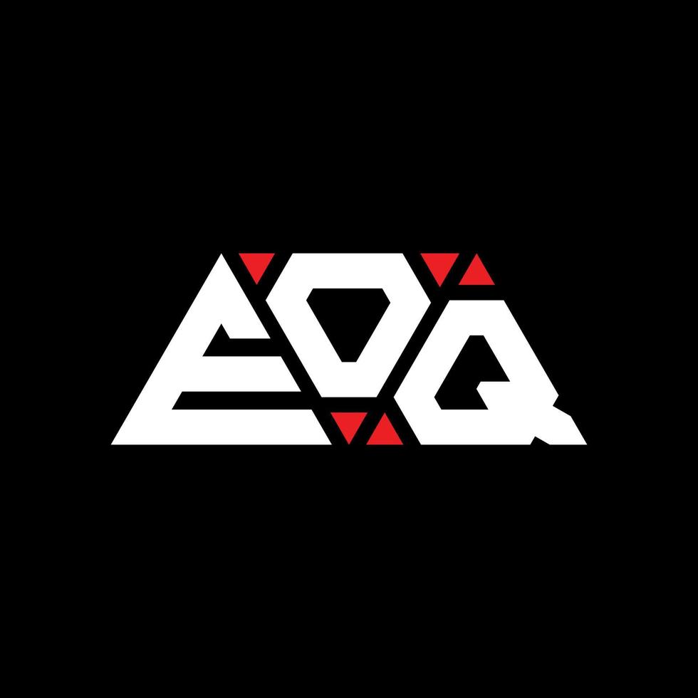 création de logo de lettre triangle eoq avec forme de triangle. monogramme de conception de logo triangle eoq. modèle de logo vectoriel triangle eoq avec couleur rouge. logo triangulaire eoq logo simple, élégant et luxueux. eoq