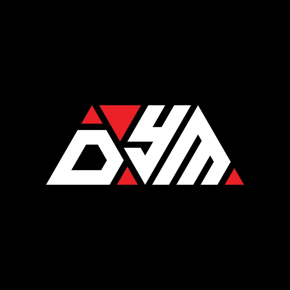 création de logo de lettre triangle dym avec forme de triangle. monogramme de conception de logo triangle dym. modèle de logo vectoriel triangle dym avec couleur rouge. logo triangulaire dym logo simple, élégant et luxueux. dj