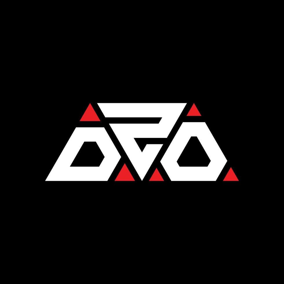 création de logo de lettre triangle dzo avec forme de triangle. monogramme de conception de logo triangle dzo. modèle de logo vectoriel triangle dzo avec couleur rouge. logo triangulaire dzo logo simple, élégant et luxueux. dzo