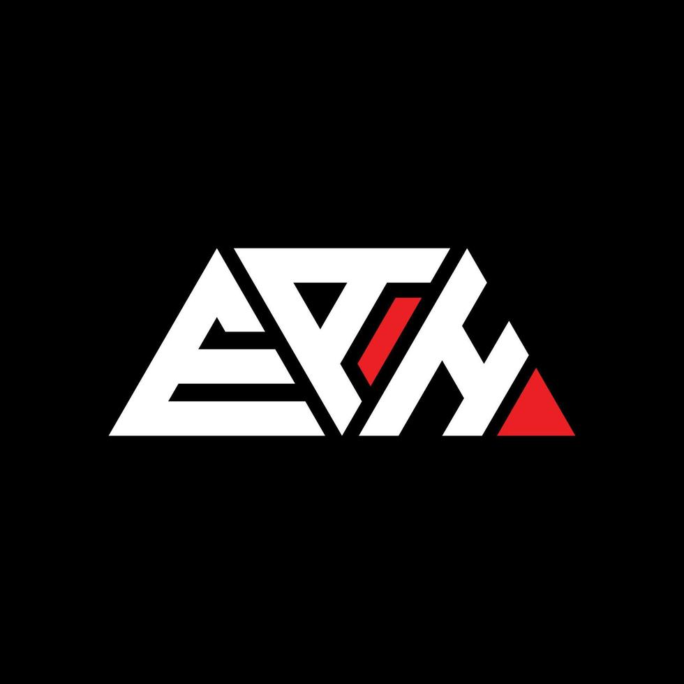création de logo de lettre triangle eah avec forme de triangle. eah monogramme de conception de logo triangle. modèle de logo vectoriel triangle eah avec couleur rouge. eah logo triangulaire logo simple, élégant et luxueux. euh