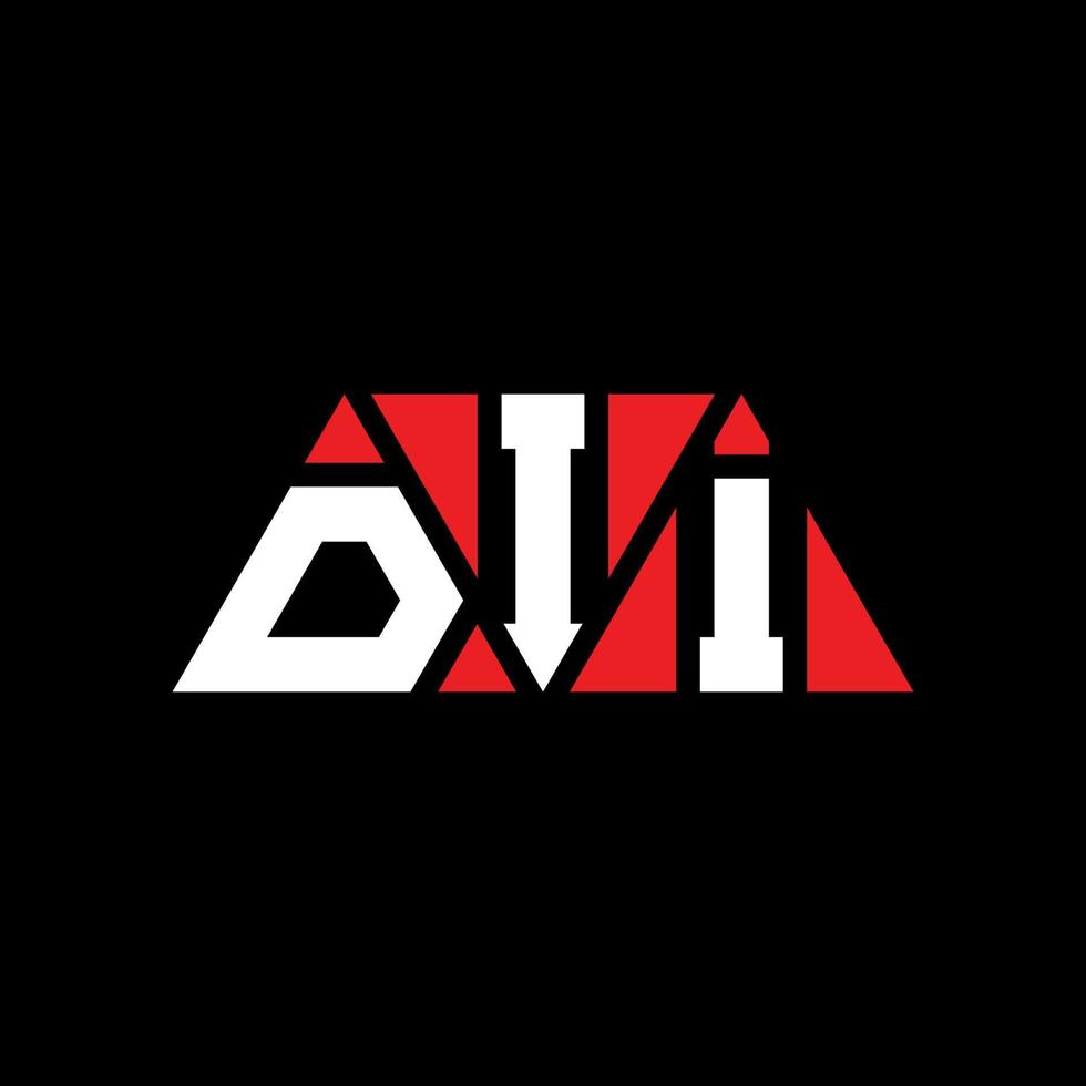 création de logo de lettre triangle dii avec forme de triangle. monogramme de conception de logo triangle dii. modèle de logo vectoriel triangle dii avec couleur rouge. dii logo triangulaire logo simple, élégant et luxueux. dii