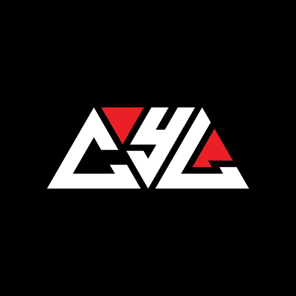 création de logo de lettre triangle cyl avec forme de triangle. monogramme de conception de logo triangle cyl. modèle de logo vectoriel triangle cyl avec couleur rouge. cyl logo triangulaire logo simple, élégant et luxueux. cylindre