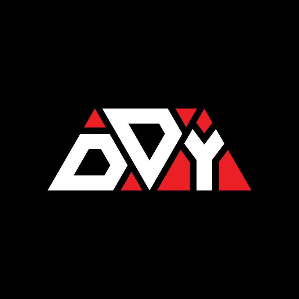 création de logo de lettre triangle ddy avec forme de triangle. monogramme de conception de logo triangle ddy. modèle de logo vectoriel triangle ddy avec couleur rouge. logo triangulaire ddy logo simple, élégant et luxueux. papa