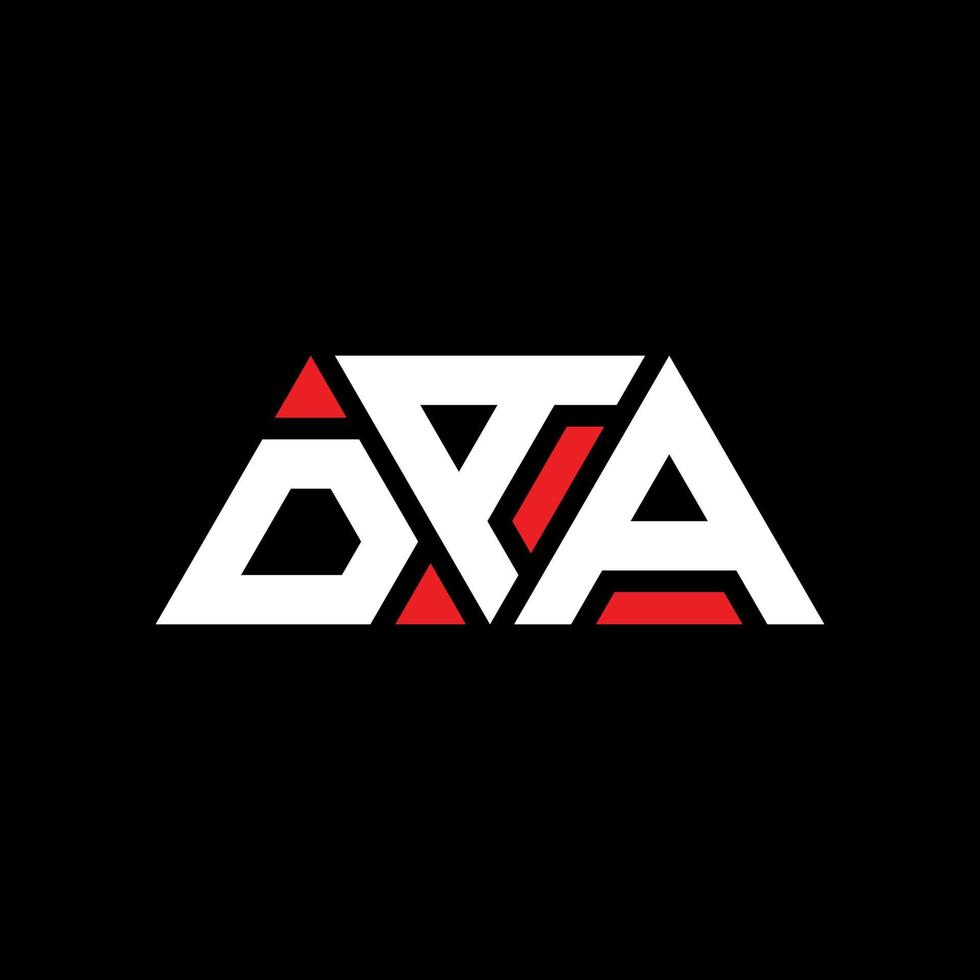 création de logo de lettre triangle daa avec forme de triangle. monogramme de conception de logo triangle daa. modèle de logo vectoriel triangle daa avec couleur rouge. logo triangulaire daa logo simple, élégant et luxueux. daa