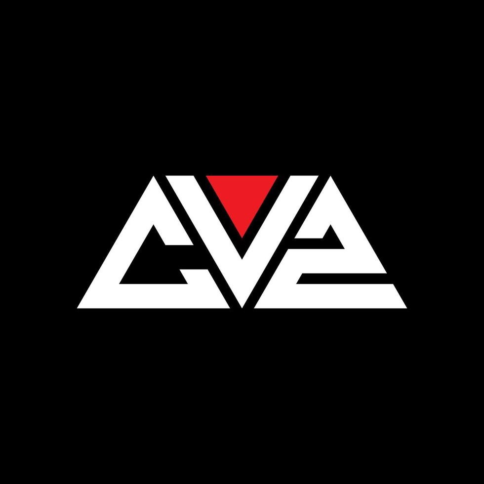 création de logo de lettre triangle cvz avec forme de triangle. monogramme de conception de logo triangle cvz. modèle de logo vectoriel triangle cvz avec couleur rouge. cvz logo triangulaire logo simple, élégant et luxueux. CVZ