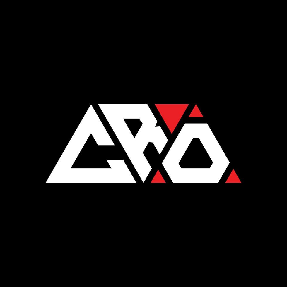 création de logo de lettre triangle cro avec forme de triangle. monogramme de conception de logo triangle cro. modèle de logo vectoriel triangle cro avec couleur rouge. logo triangulaire cro logo simple, élégant et luxueux. Cro