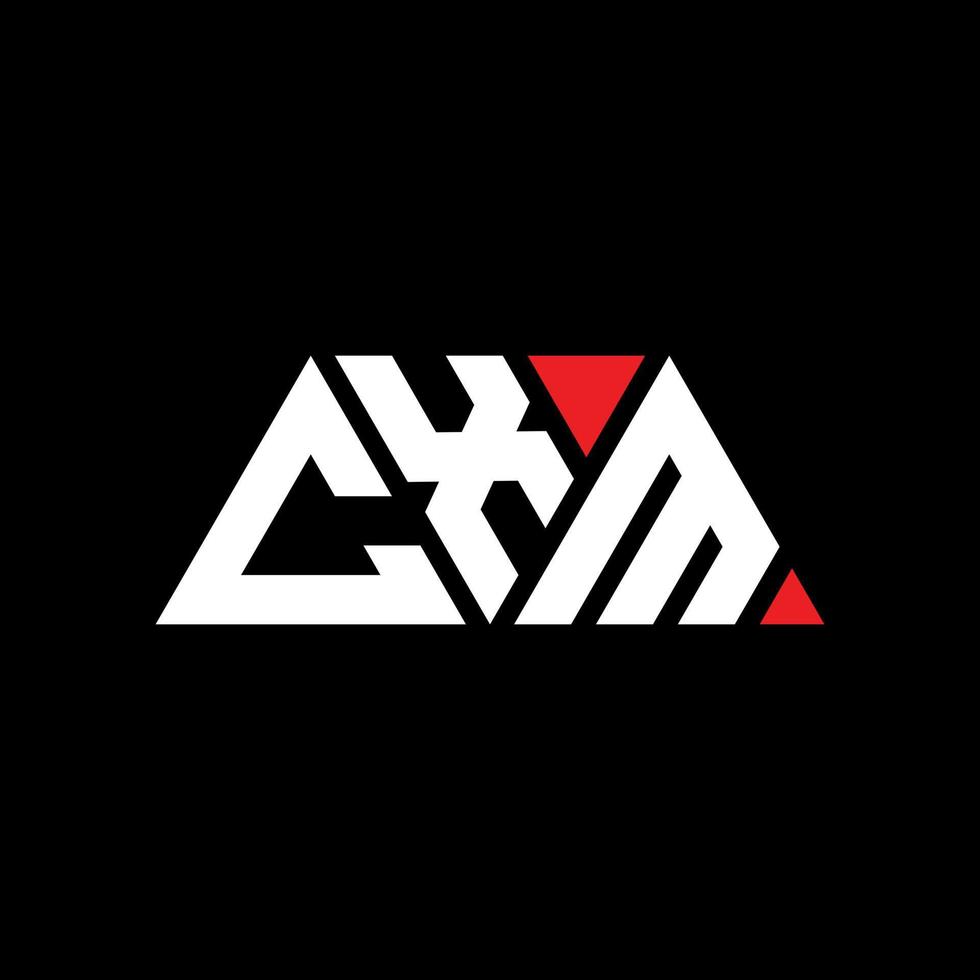 création de logo de lettre triangle cxm avec forme de triangle. monogramme de conception de logo triangle cxm. modèle de logo vectoriel triangle cxm avec couleur rouge. logo triangulaire cxm logo simple, élégant et luxueux. cxm