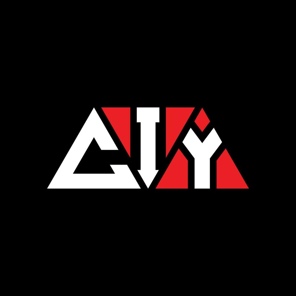 création de logo de lettre triangle ciy avec forme de triangle. monogramme de conception de logo triangle ciy. modèle de logo vectoriel triangle ciy avec couleur rouge. logo triangulaire ciy logo simple, élégant et luxueux. ville