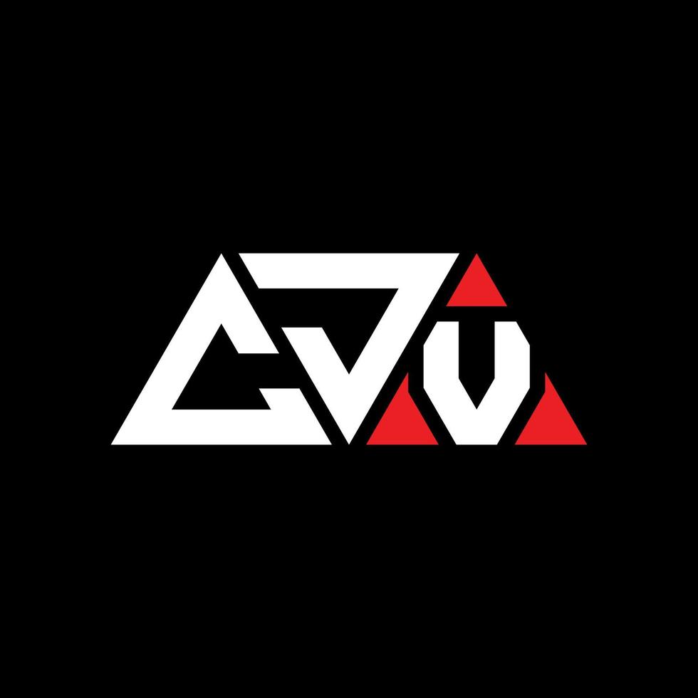 création de logo de lettre triangle cjv avec forme de triangle. monogramme de conception de logo triangle cjv. modèle de logo vectoriel triangle cjv avec couleur rouge. logo triangulaire cjv logo simple, élégant et luxueux. cjv