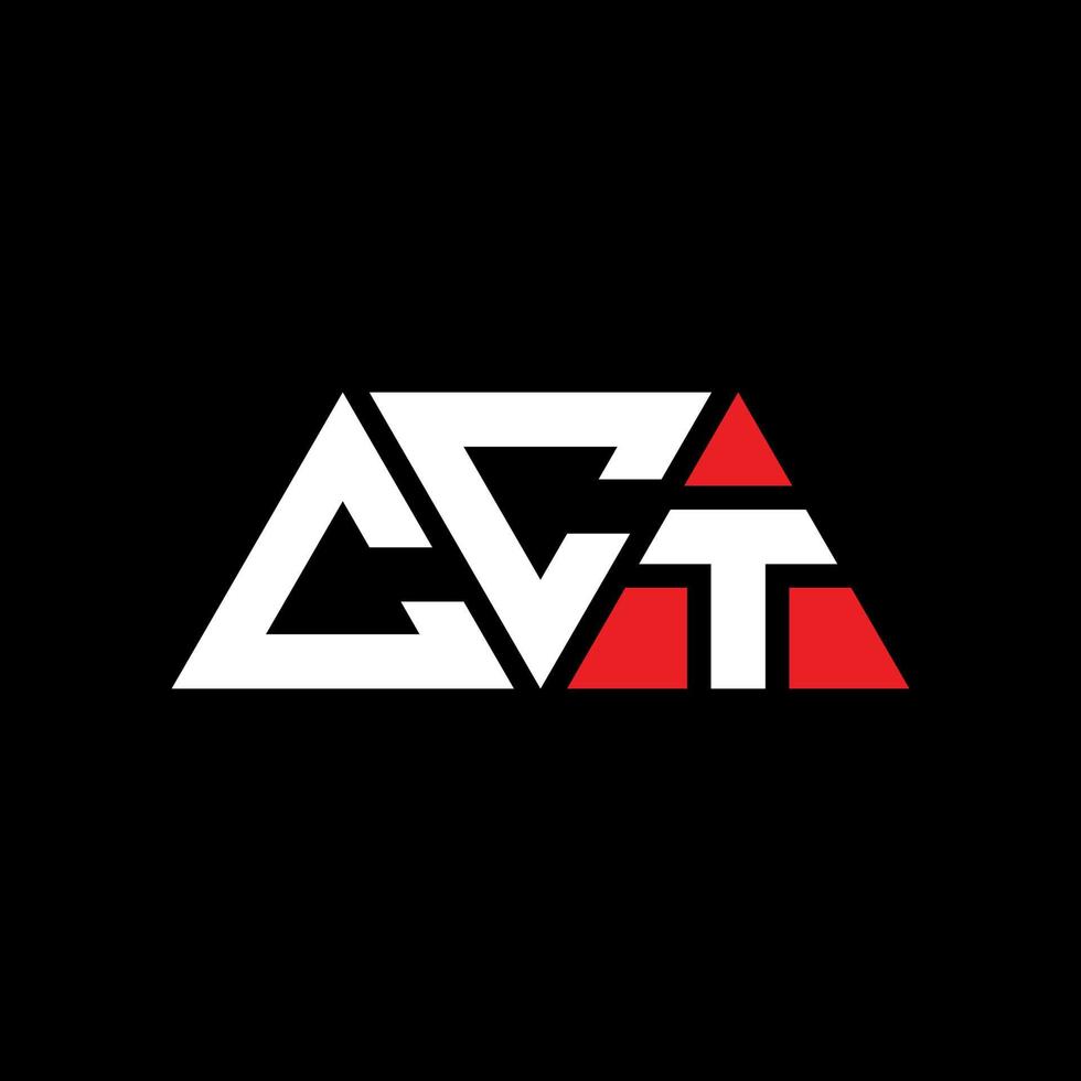 création de logo de lettre triangle cct avec forme de triangle. monogramme de conception de logo triangle cct. modèle de logo vectoriel triangle cct avec couleur rouge. logo triangulaire cct logo simple, élégant et luxueux. ccc