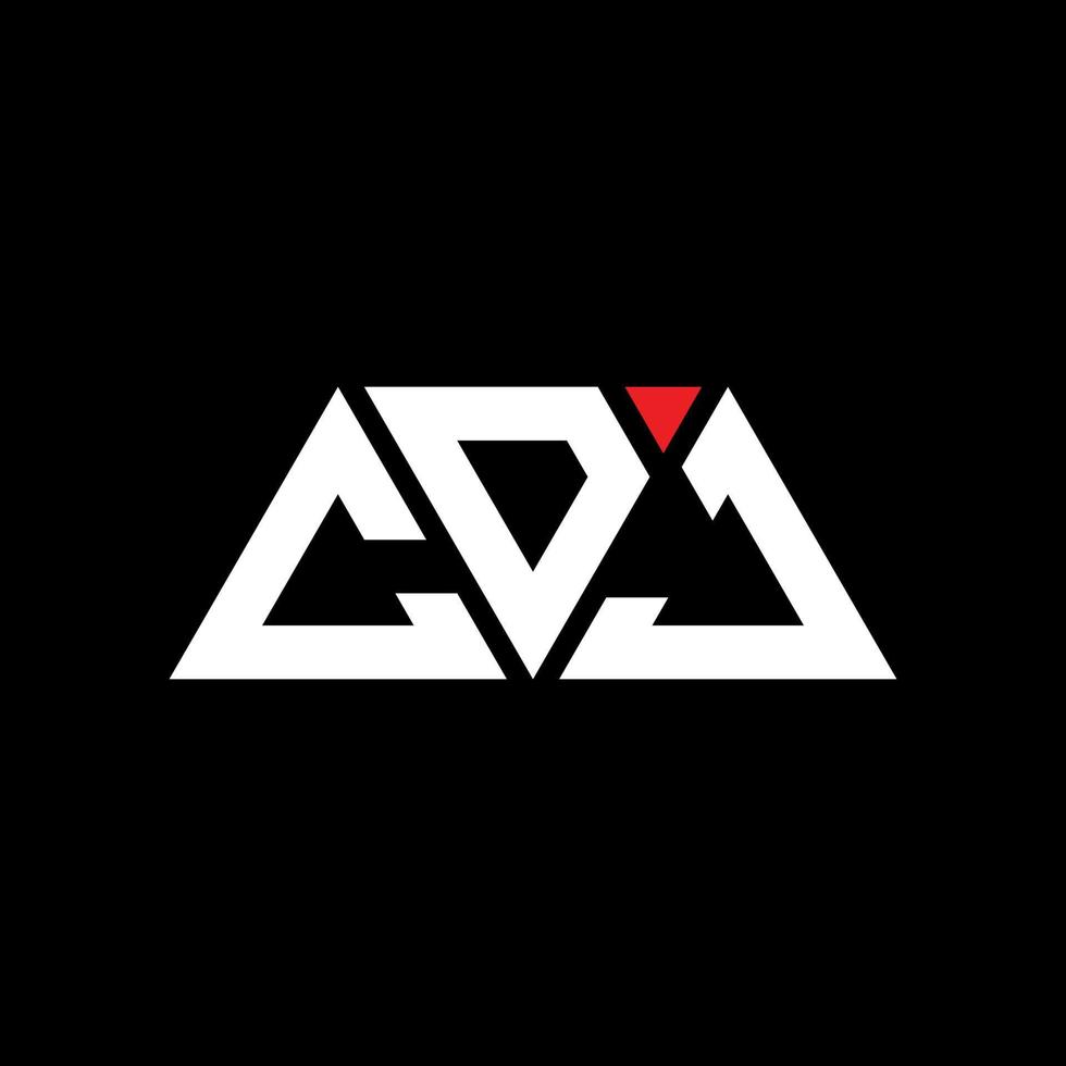 création de logo de lettre triangle cdj avec forme de triangle. monogramme de conception de logo triangle cdj. modèle de logo vectoriel triangle cdj avec couleur rouge. logo triangulaire cdj logo simple, élégant et luxueux. cdj