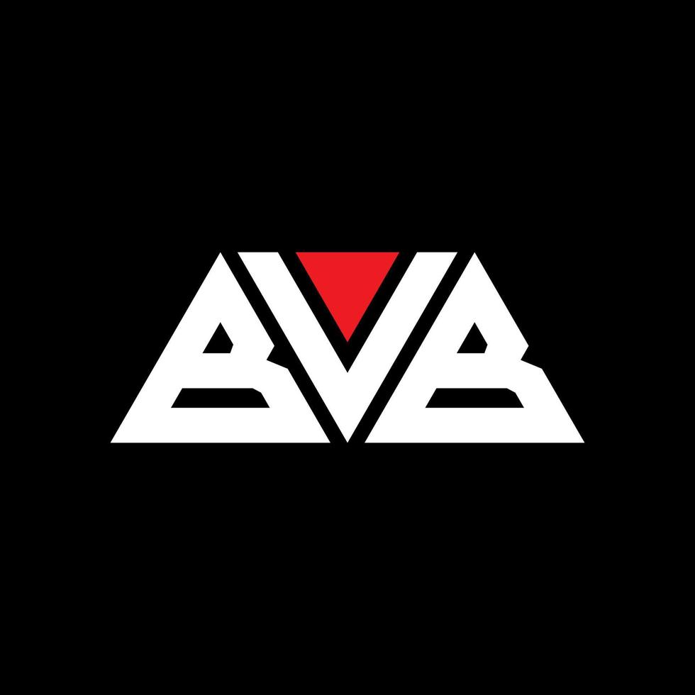 création de logo de lettre triangle bvb avec forme de triangle. monogramme de conception de logo triangle bvb. modèle de logo vectoriel triangle bvb avec couleur rouge. bvb logo triangulaire logo simple, élégant et luxueux. bvb