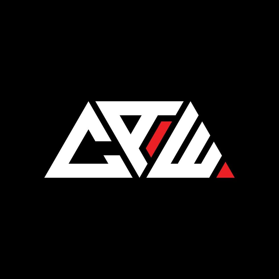 création de logo de lettre triangle caw avec forme de triangle. monogramme de conception de logo triangle caw. modèle de logo vectoriel triangle caw avec couleur rouge. caw logo triangulaire logo simple, élégant et luxueux. croasser