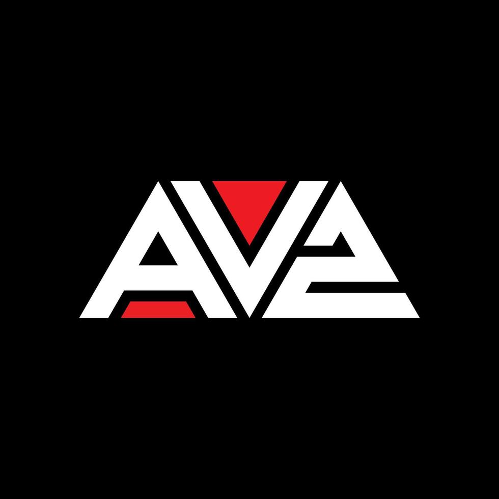 création de logo de lettre triangle avz avec forme de triangle. monogramme de conception de logo triangle avz. modèle de logo vectoriel triangle avz avec couleur rouge. logo triangulaire avz logo simple, élégant et luxueux. avz