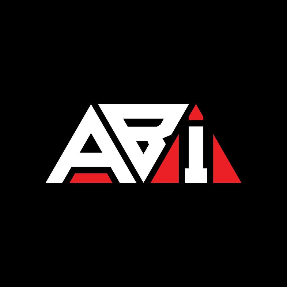 création de logo de lettre triangle abi avec forme de triangle. monogramme de conception de logo triangle abi. modèle de logo vectoriel triangle abi avec couleur rouge. logo triangulaire abi logo simple, élégant et luxueux. abi