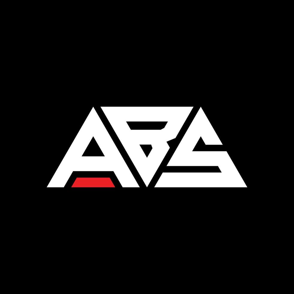 création de logo de lettre triangle abs avec forme de triangle. monogramme de conception de logo triangle abs. modèle de logo vectoriel triangle abs avec couleur rouge. logo triangulaire abs logo simple, élégant et luxueux. abdos