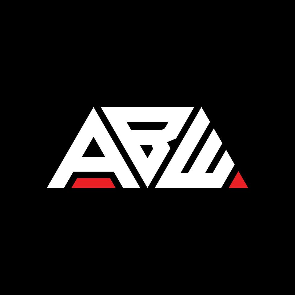 création de logo de lettre triangle abw avec forme de triangle. monogramme de conception de logo triangle abw. modèle de logo vectoriel triangle abw avec couleur rouge. logo triangulaire abw logo simple, élégant et luxueux. abw