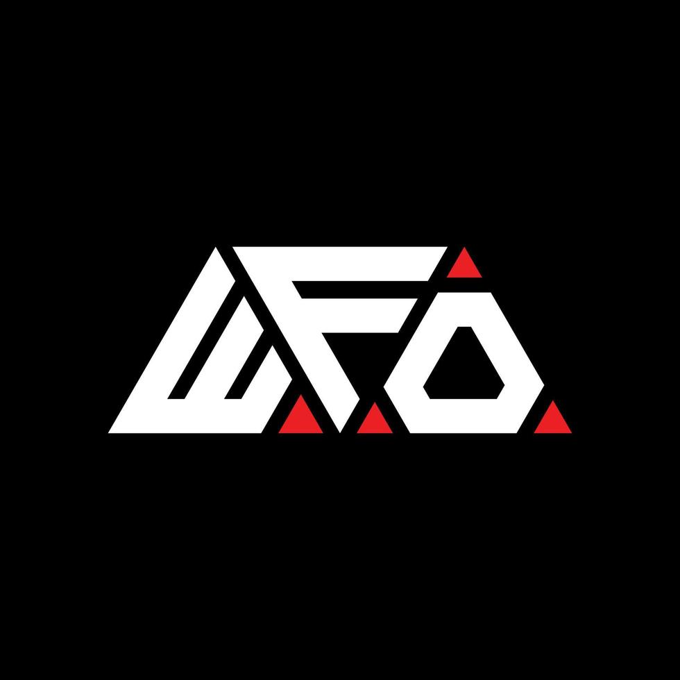 création de logo de lettre triangle wfo avec forme de triangle. monogramme de conception de logo triangle wfo. modèle de logo vectoriel triangle wfo avec couleur rouge. logo triangulaire wfo logo simple, élégant et luxueux. wfo