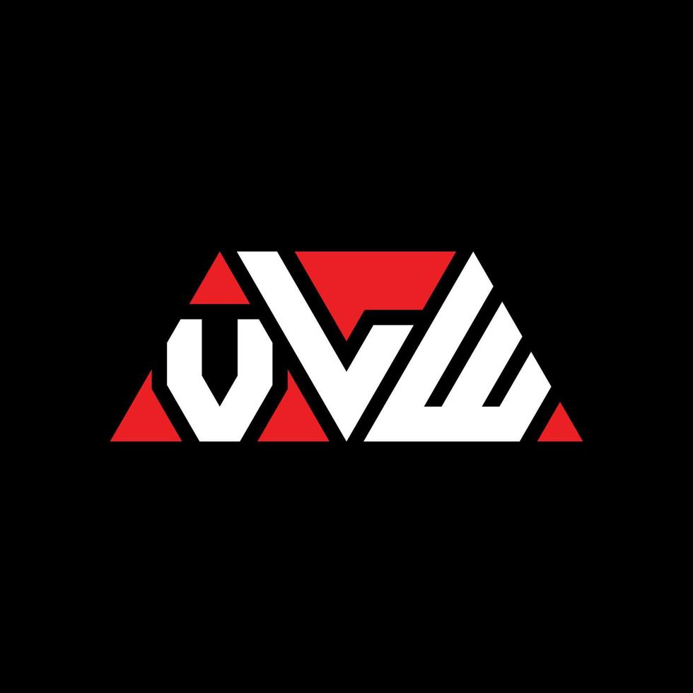 création de logo de lettre triangle vlw avec forme de triangle. monogramme de conception de logo triangle vlw. modèle de logo vectoriel triangle vlw avec couleur rouge. logo triangulaire vlw logo simple, élégant et luxueux. vlw