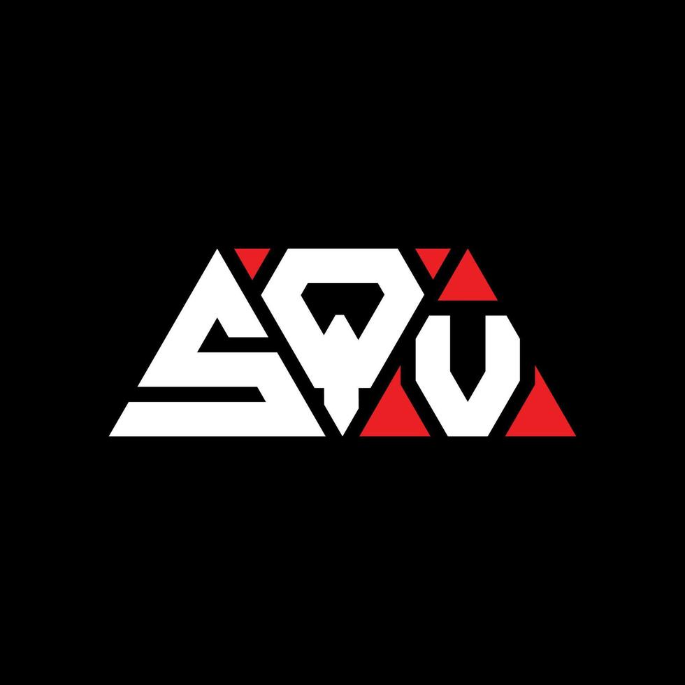 création de logo de lettre triangle sqv avec forme de triangle. monogramme de conception de logo triangle sqv. modèle de logo vectoriel triangle sqv avec couleur rouge. logo triangulaire sqv logo simple, élégant et luxueux. sqv