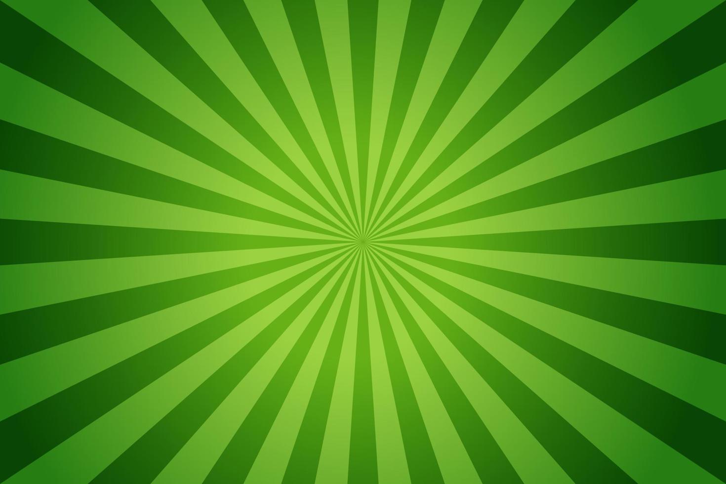 rayons de soleil style vintage rétro sur fond vert, arrière-plan motif sunburst. des rayons. illustration vectorielle de bannière d'été. fond d'écran abstrait sunburst pour modèle de publicité sur les réseaux sociaux d'entreprise. vecteur