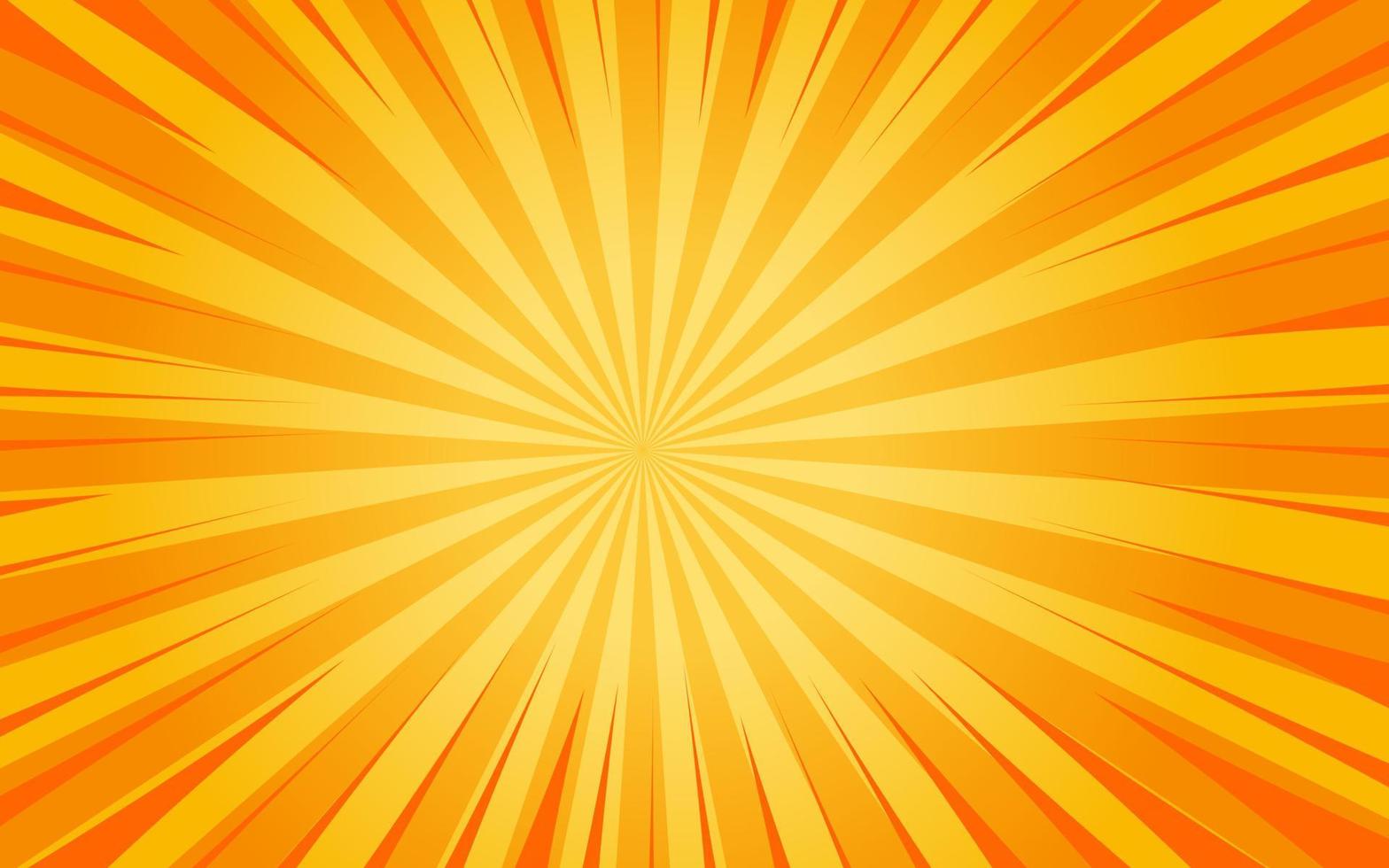 rayons de soleil style vintage rétro sur fond jaune et orange, fond de motif sunburst. des rayons. illustration vectorielle de bannière d'été. fond d'écran abstrait pour la publicité sur les réseaux sociaux d'entreprise de modèle. vecteur